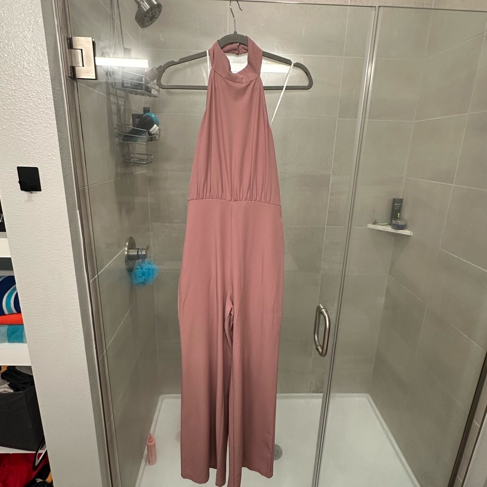 Blush Halter Jumpsuit